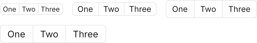 Button Group demo: Sizes