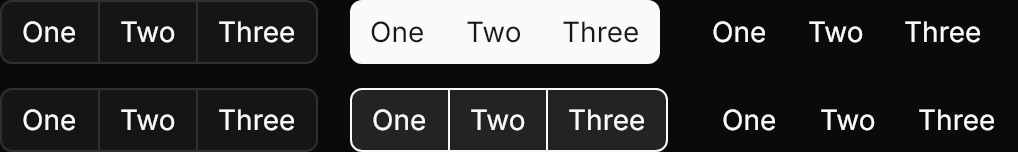 Button Group demo: Variants