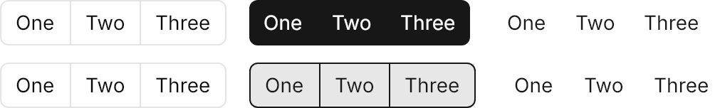 Button Group demo: Variants