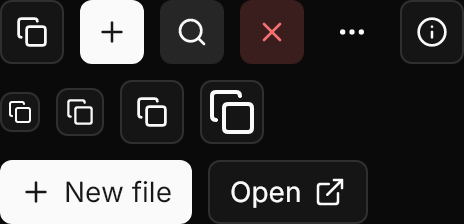 Button demo: Icons