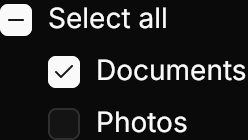 Checkbox demo: Indeterminate