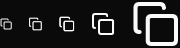 Icon demo: Sizes