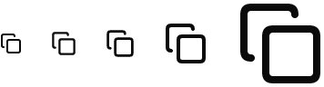 Icon demo: Sizes