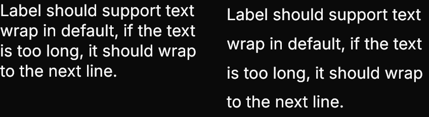 Label demo: Wrap