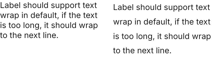 Label demo: Wrap