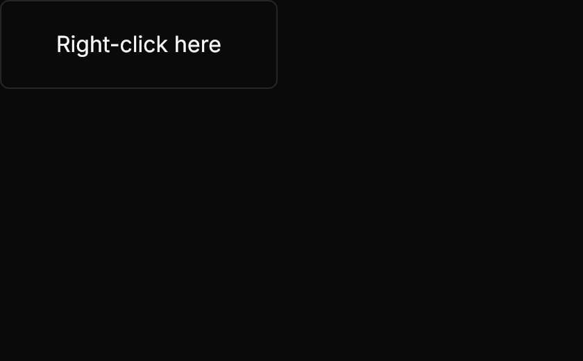 Menu demo: Context menu