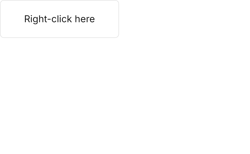 Menu demo: Context menu