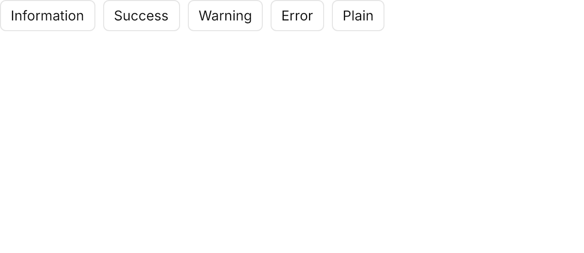 Notification demo: Types