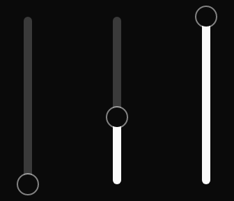 Slider demo: Vertical