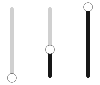 Slider demo: Vertical