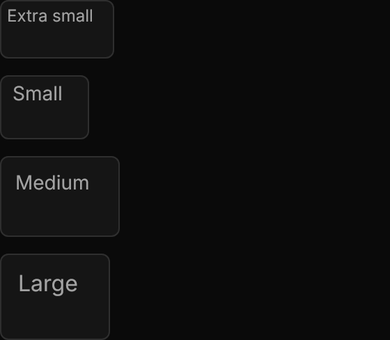 Textarea demo: Sizes