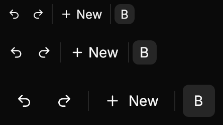 Toolbar demo: Sizes